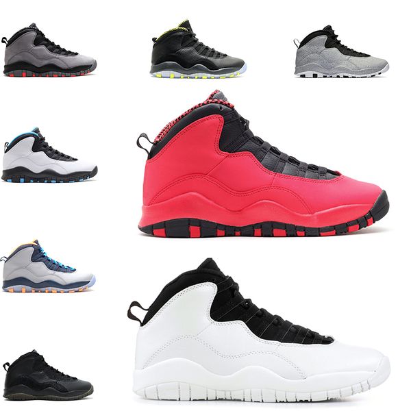 

cement 10 mens basketball shoes 10s x i'm back westbrook steel grey infrared fusion red venom sports sneakers 7-13