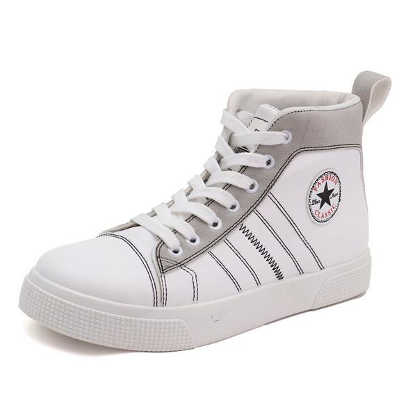 

white canvas shoes woman high sneakers women vulcanize shoes basket femme lace up trainers women tenis feminino casual, Black