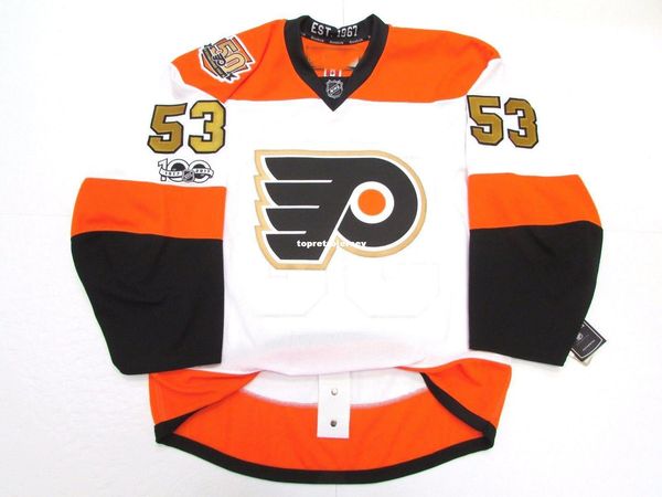 

custom gostisbehere philadelphia flyers 100th anniversary jersey stitch add any number any name mens hockey jersey xs-6xl, Black;red