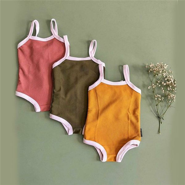 

toddler swimsuit newborn baby girls knitted pure swimwear suspender summer infant bodysuit beachwear one-pieces bathing suit