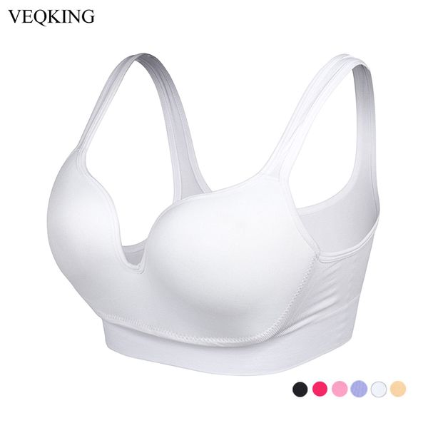 

clearance] 6 colors women push up sports bras,plus size xl padded wire-u-neck shakeproof running yoga fitness sports, White;black