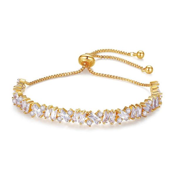

adjustable bracelet bangle for women fashion jewelry multicolor cz tennis pulseras mujer bijoux femme christmas gifts, Black