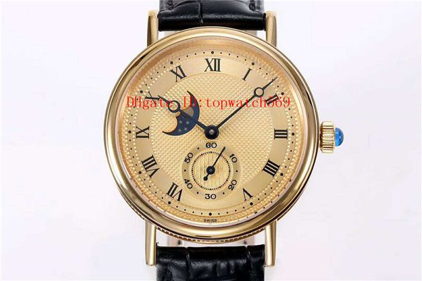 

40mm classique 4396 watch wristwatch swiss cal.5165r automatic mechanical moon phase 18k gold stainless steel case sapphire crystal, Slivery;brown