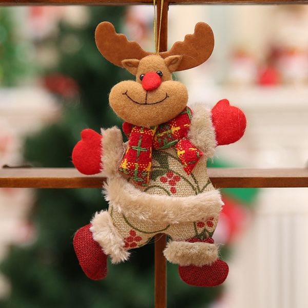 

christmas ornaments gift santa claus snowman reindeer toy doll hang decorations christmas hanging ornament adornos de navidad