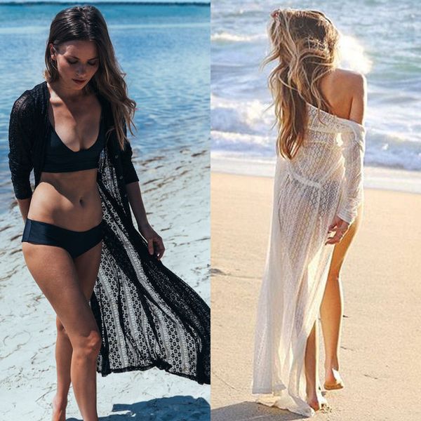 

beach dress white bikini cover up women swimwear beachwear swimsuit tunic kaftan summer long dress