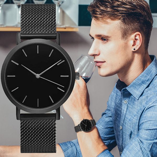 

men full steel quartz watch mens fashion watches black gold silver male relojes masculino drop shipping analog wristwatches, Slivery;brown