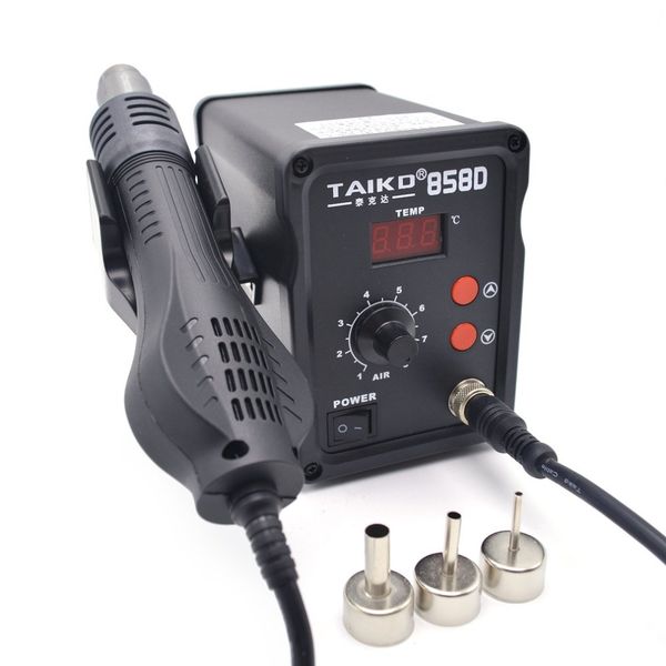 

soldering station led digital solder iron desoldering bga rework station temperature adjustable air gun 220v 450w 858d