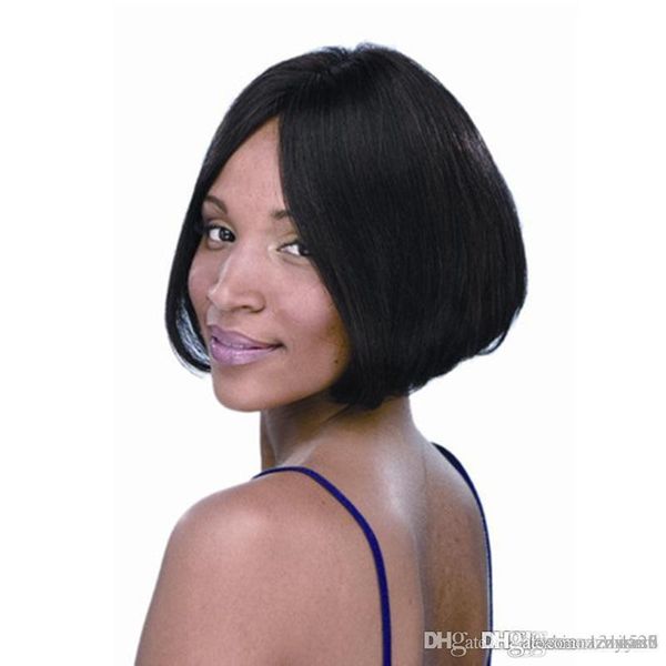 

европейские и американские африканские дамы моды короткие прямые волосы парик волны парик, Black