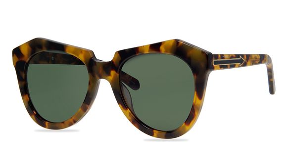 

karen-walker number one original design lady brand desginer sun glasses classical model acetate eyewear with case, White;black
