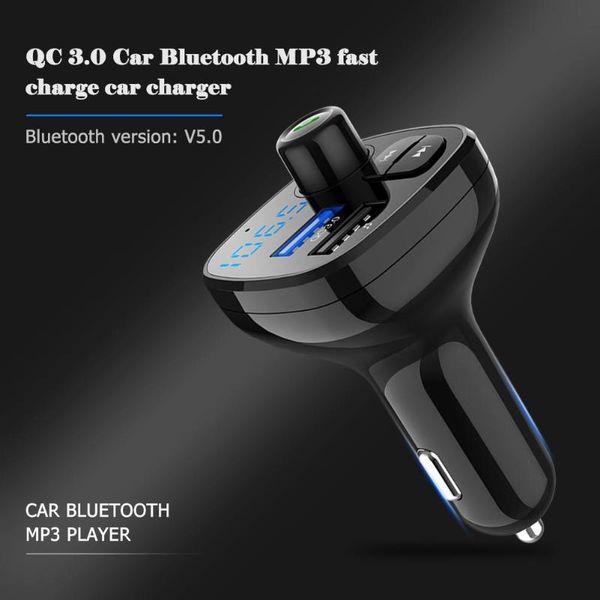

bt12 bluetooth 5.0 handscar kit fm transmitter mp3 player usb charger