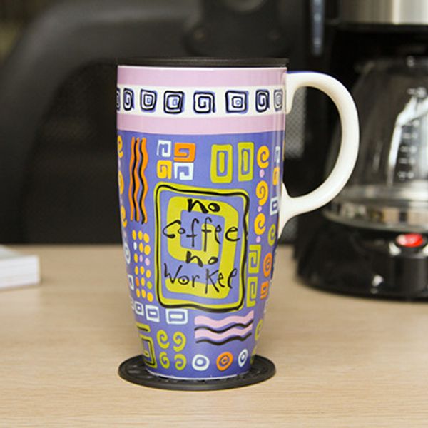 

творческое пара кружка кофе с крышкой крупнотоннажная европейский окрашенные керамическая кружка multicolor керамические чашки rj4-857