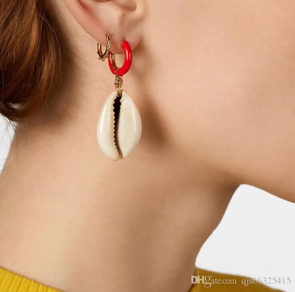 

2019 new fashion earring jewelry boho statement earring bohemian shell earrings for womennatural shell earrings boho style beige bead e, Silver