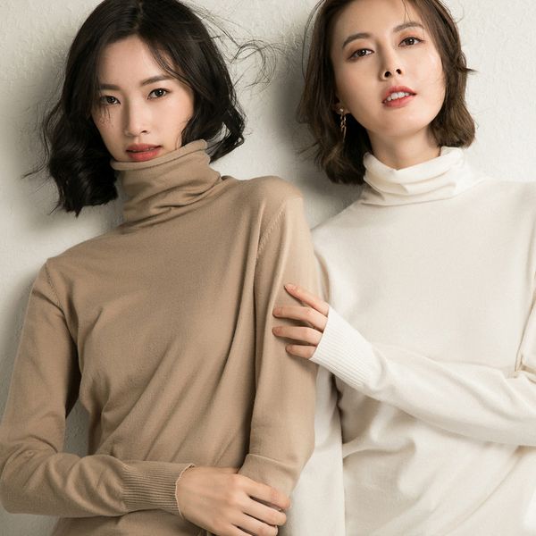 

lossky sweater korean style women fall black turtleneck pullover knitwear 2019 ladies autumn winter warm clothes pull femme, White;black
