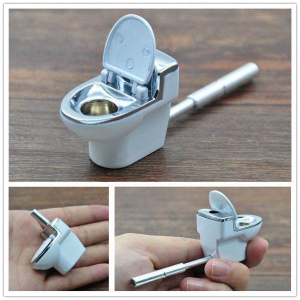 

High Grade Quality Toilet Model Metal Pipes Tobacco Smoking Pipes Gift Smoke Grinder Tobacco Pipe KKK18