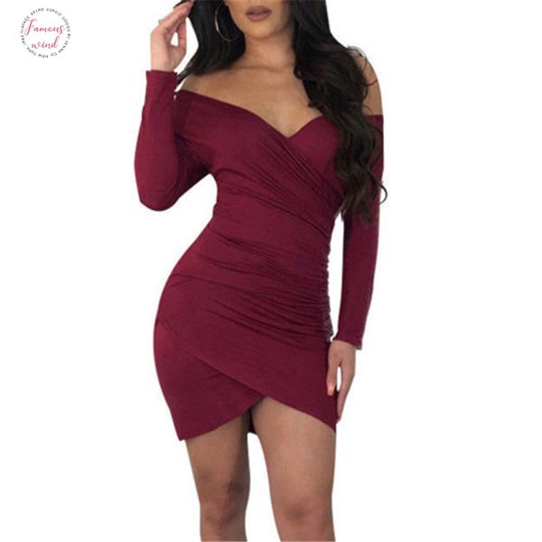 

women dress vintage ladies dresses off shoulder long sleeve mini dress women v neck bodycon pencil evening party dresses, Black;gray