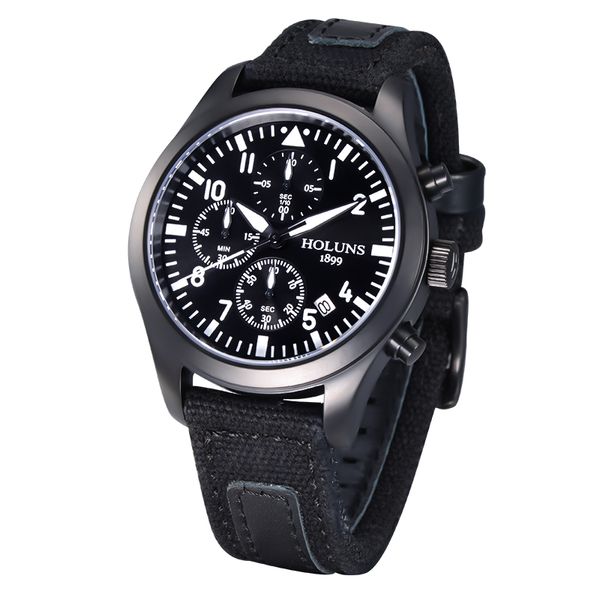 

designer men's fashion quartz watch brand black dial all small dials work luxury men' orologio di lusso / ss brw dropshipping, Slivery;brown