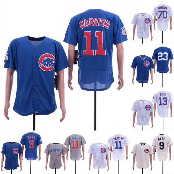 

Mens Chicago Jersey 11 Yu Darvish 13 David Bote 70 Joe Maddon 23 Ryne Sandberg 3 Daniel Murphy 9 Javier Baez Cubs Baseball Jerseys