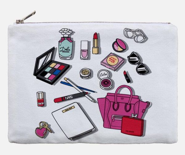 

50pcs 6*9inch sublimation white blank canvas makeup bag with gold zip gold lining