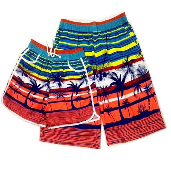 

missky 2pcs/set lovers beach shorts men bottoms quick dry shorts printing surfing summer string elastic waist, White;black