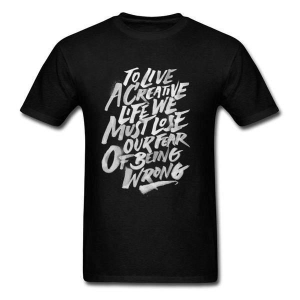 

family clothing creative life normal men t-shirts summer/autumn o-neck 100% cotton t shirt for men tees quotes title, White;black