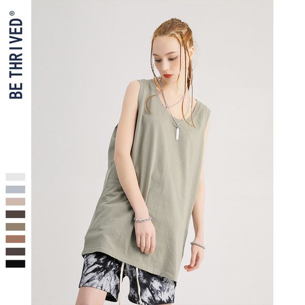 

европейские и американские мужчины и женщины жилета футболки моды 2020 летнего воздух спиннинг рыхлой высоких уличная промывочной воды окант, White;black