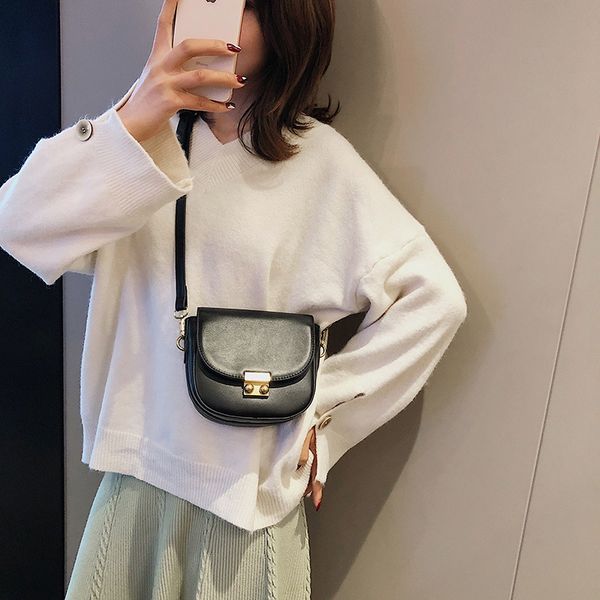 

high-quality solid color leather crossbody bag for women small purses and handbag ladies shoulder messenger bag brand