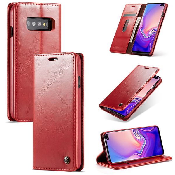 

кожа флип чехол для samsung s10 s9 plus s7 эдж примечание 9 магнитный кошелек folio card case полная защита задней стороны обложки для samsu