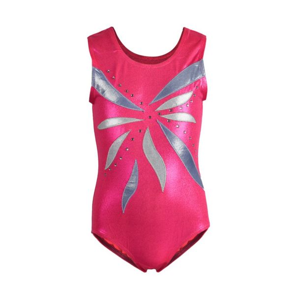 

toddler girls dance wear children ballet leotards striped sparkle athletic gymnastics costumes bodysuits, Black;red