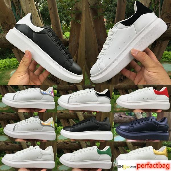 

2020 luxury designer shoes men women fashion sneakers black white 3m reflective leather shoes trainers runner womens flat outdoor shoes