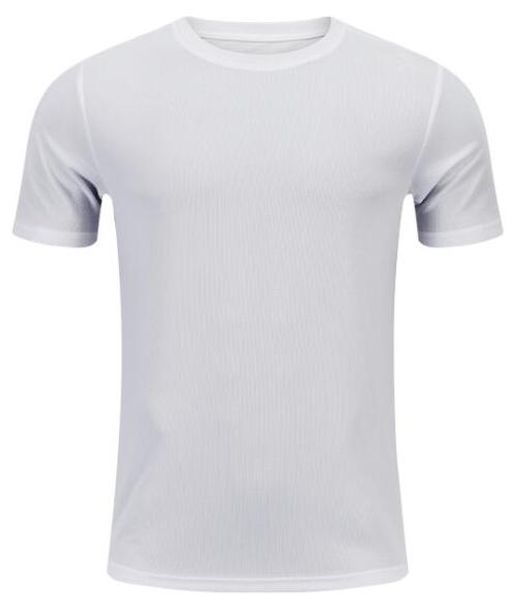 

2019 men's tight clothes running short-sleeved quick-drying t-shirt 2257, Black;blue