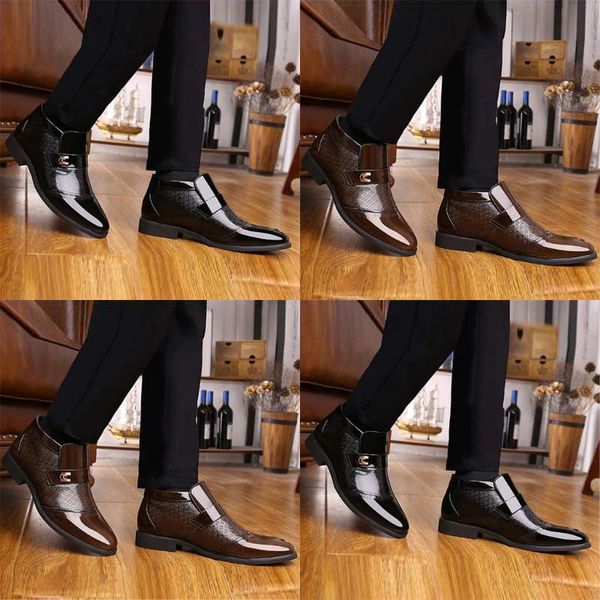 

men's large size casual short boots low shoes england tooling boots, Black