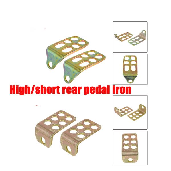 

universal gold tone high/short foot highway pegs foot board footrest pedal metal for motorcycle/bicycle
