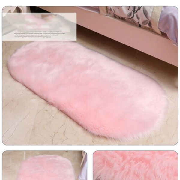 

Room Shaggy Wool floor Carpet Anti-slip Area Rug Floor Mat Living Room Bedroom Decor