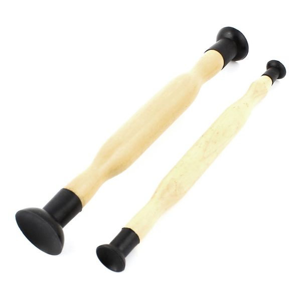 

double ended wooden grip valve grinding stick lapping tool set 2 pcs