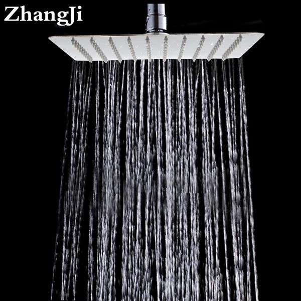 

zhangji 10-дюймовый нержавеющей стали ultra thin потолка дождя душ площадь большой ванна осадков форсунка душ ванна душ глава