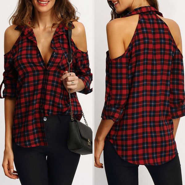 

women plaid shirts 2018 autumn long sleeve blouses shirt office lady casual shirt tunic casual plus size blusas, White