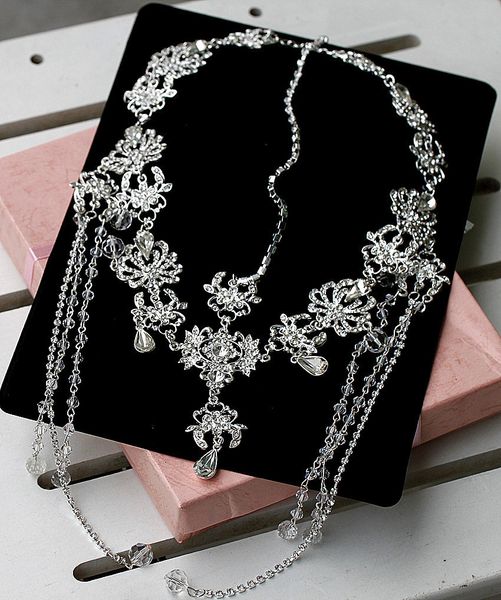 

игристое роскошь мягкой цепь tassle хрустальных ободки волосы венчания цепь невеста тиара свадьба украшение для волос оптовой 3color, White;golden