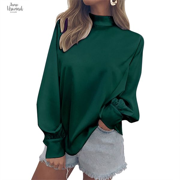 

длинные осенние рукава шифон блузка женские топы и топы женские шелковые рубашки офис белый blusa feminina, White