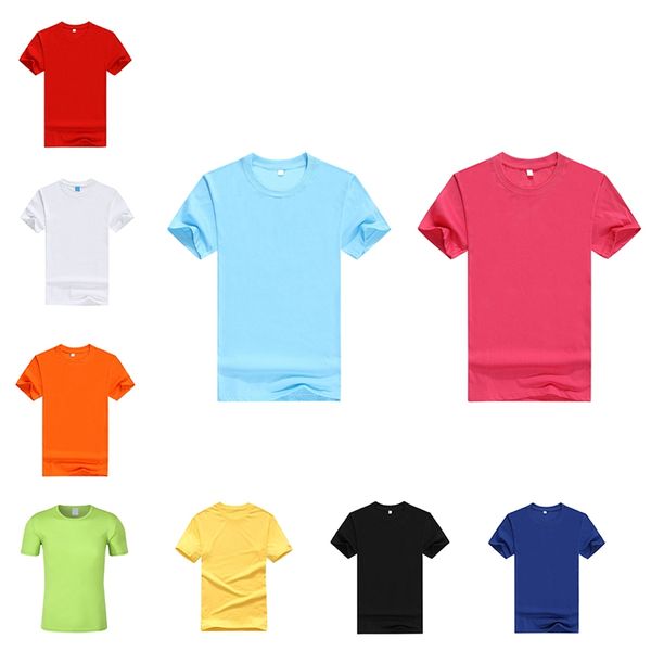

2019 new solid color summer t-shirt men's 100% cotton t-shirt boy skateboard 9 colors, Black;red