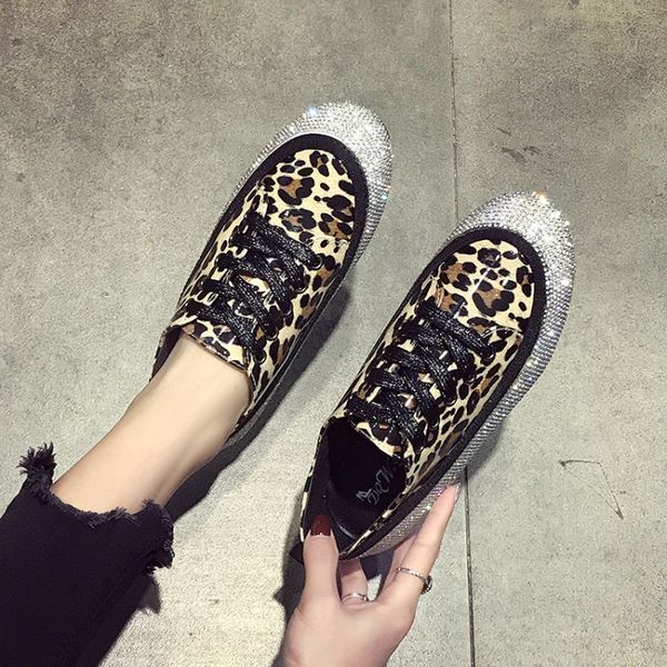 

size 36-40 women shoes shoes fashion breathable platform for women leopard print breathable mesh glitter sneakers e16-59, Black