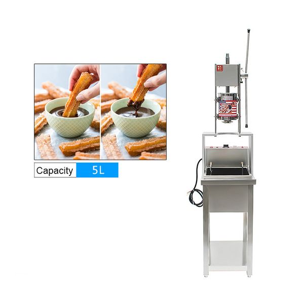 

commercial 5l churros maker machine with 20l electric liters deep fryerstainless steel spainish churros forming machine