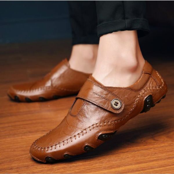 

men loafers pu leather shoes men flat shoes moccasins sneaker footwear male size 38-44, Black