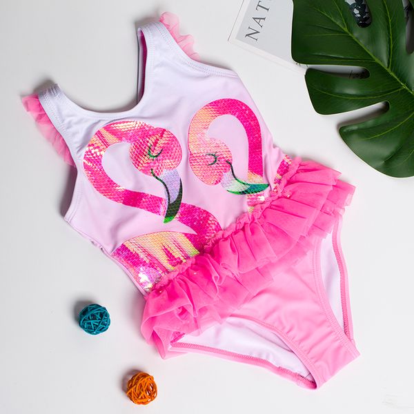 

for 3~8y girls swimwear new 2019 girl swimsuit one piece children swimsuit kids tankini bathing suit beachwear-st129