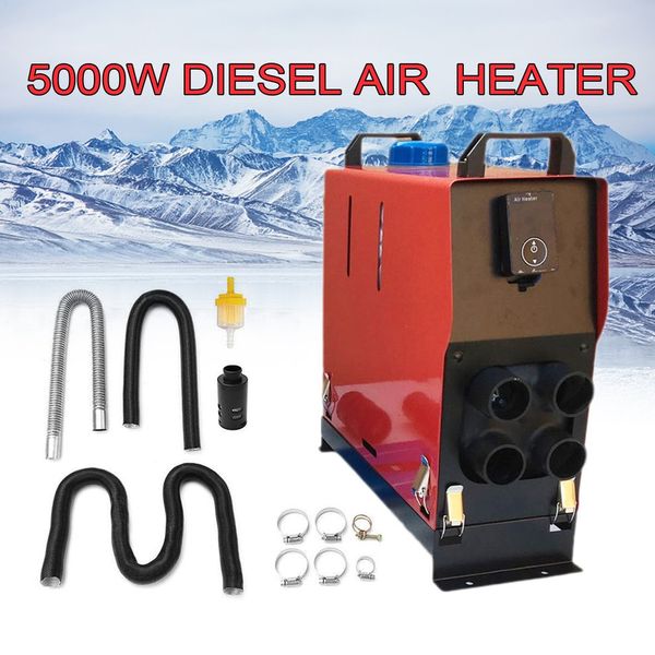 

12v 5000w air diesel heater 4 holes monitor planar for trucks boats bus new digital display switch low fuel consumption