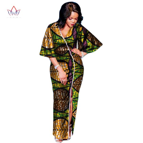 

ethnic clothing summer fashion african dresses for women dashiki plus size clothes vestidos deep v-neck party dress wy2578, Red