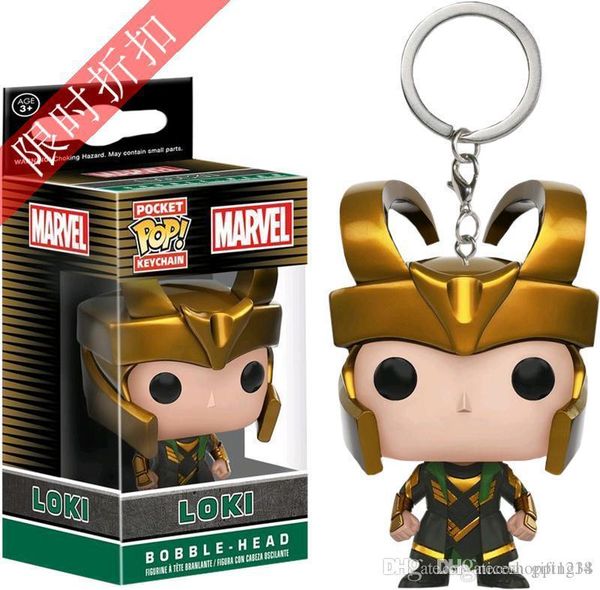 

bravo h h new funko pocket pop keychain - loki the dark world vinyl figure keyring with box toy gift good quality