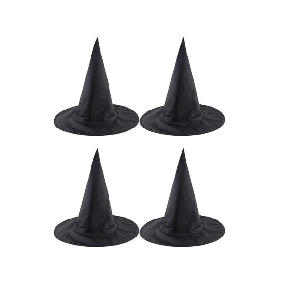 

4pcs halloween wizard hat oxford cloth witch hat halloween dress-up cosplay costume accessory