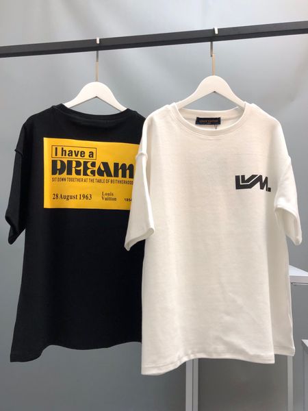

20ss luxurious brands design i have a dream print tee shirt men women streetwear sweatshirt outdoor t-shirts, Gray;blue
