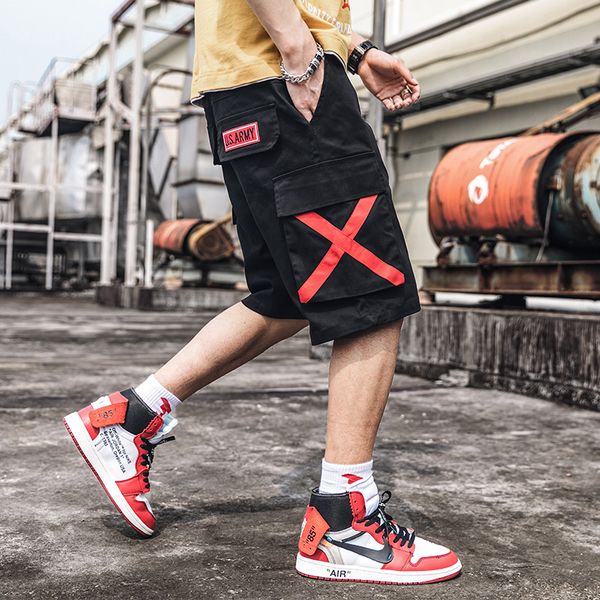 

mens army camouflage cargo x pring shorts casual work multi-pockets shorts us size, White;black