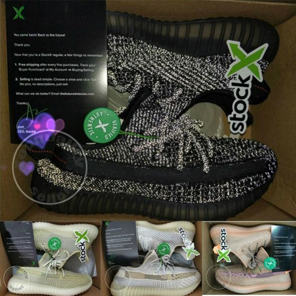 

2020 stock x antlia synth lundmark clay kanye west static reflective womens running shoes men trainers designer sneakers 12